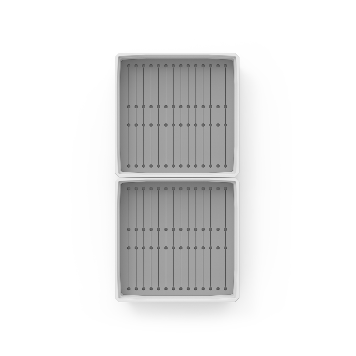 2 Customizable 2x2T (Thin) Bins - with Slotted Foam