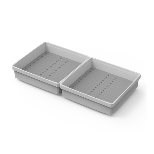 2 Customizable 2x2T (Thin) Bins - with Slotted Foam