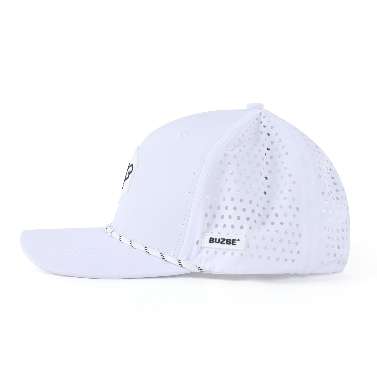 Bee Logo Performance Trucker Hat - White