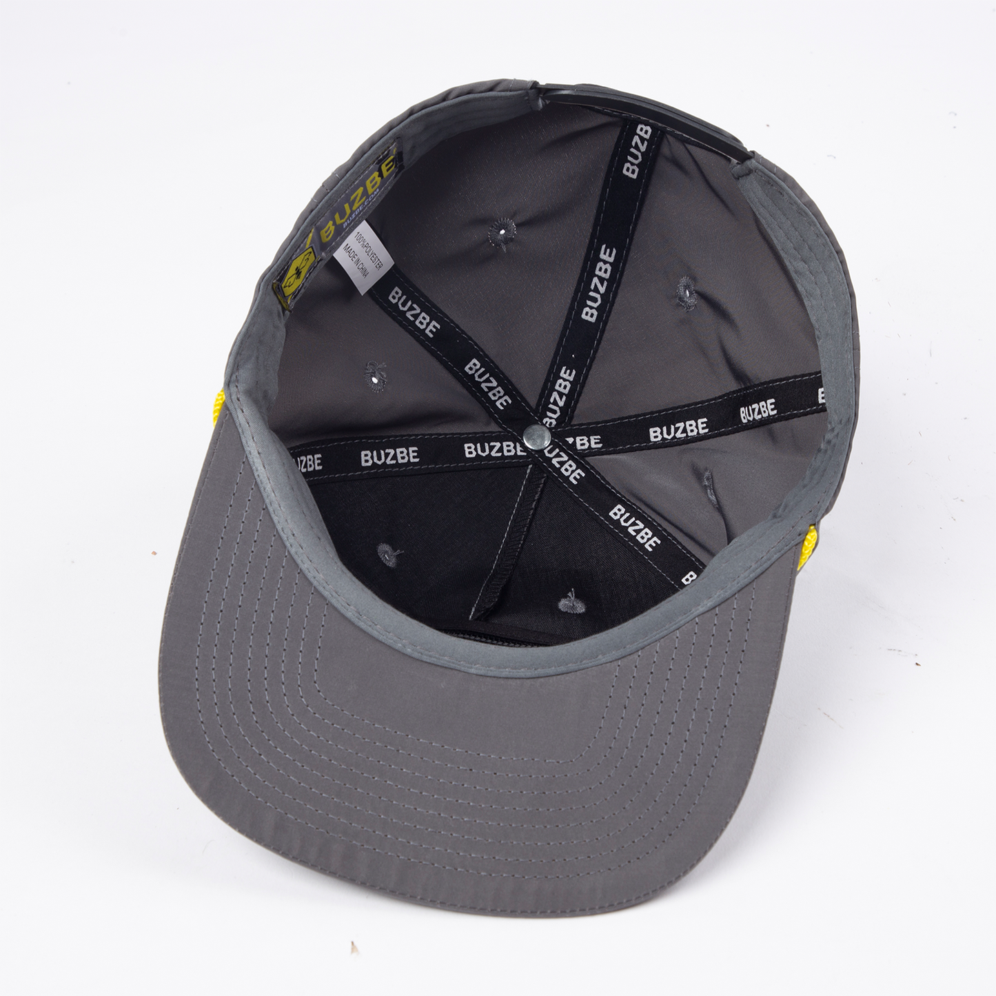 BUZBE Badge Rope Hat-Dark Grey Yellow Rope