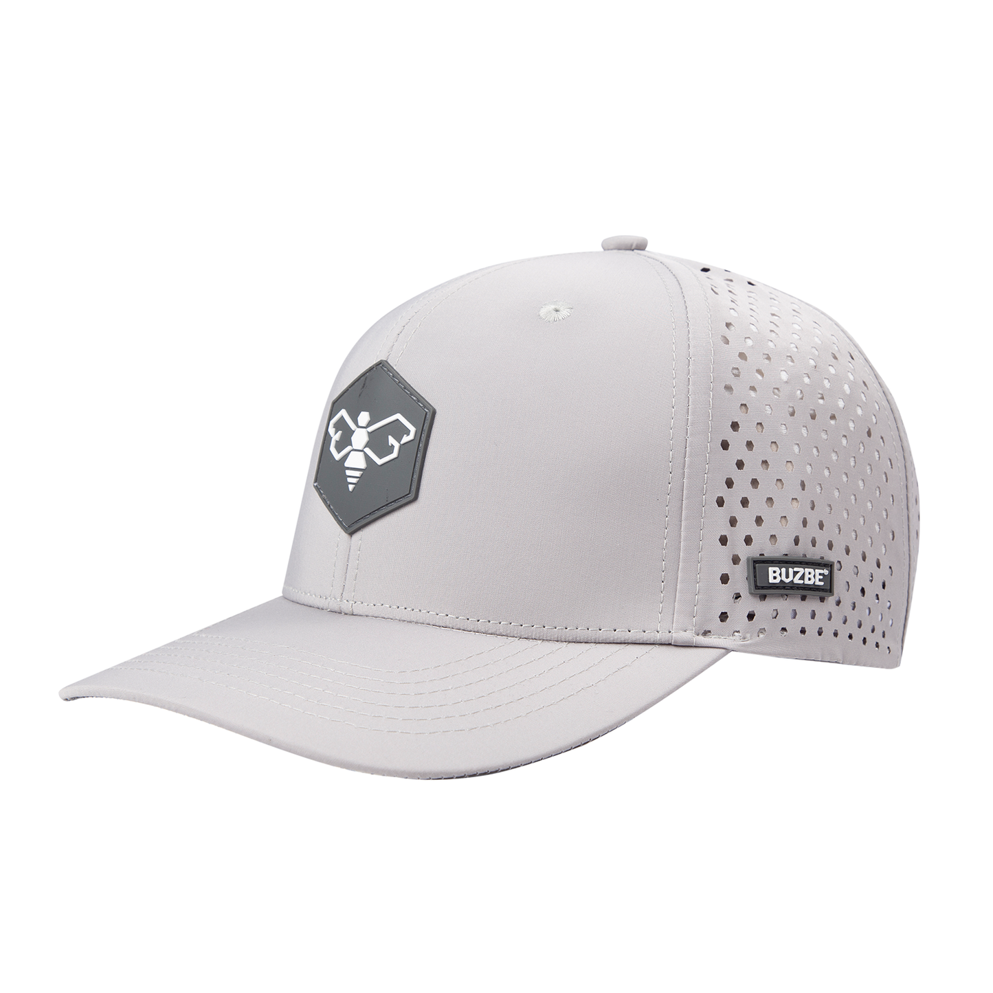 Bee Logo Performance Trucker-Light Grey