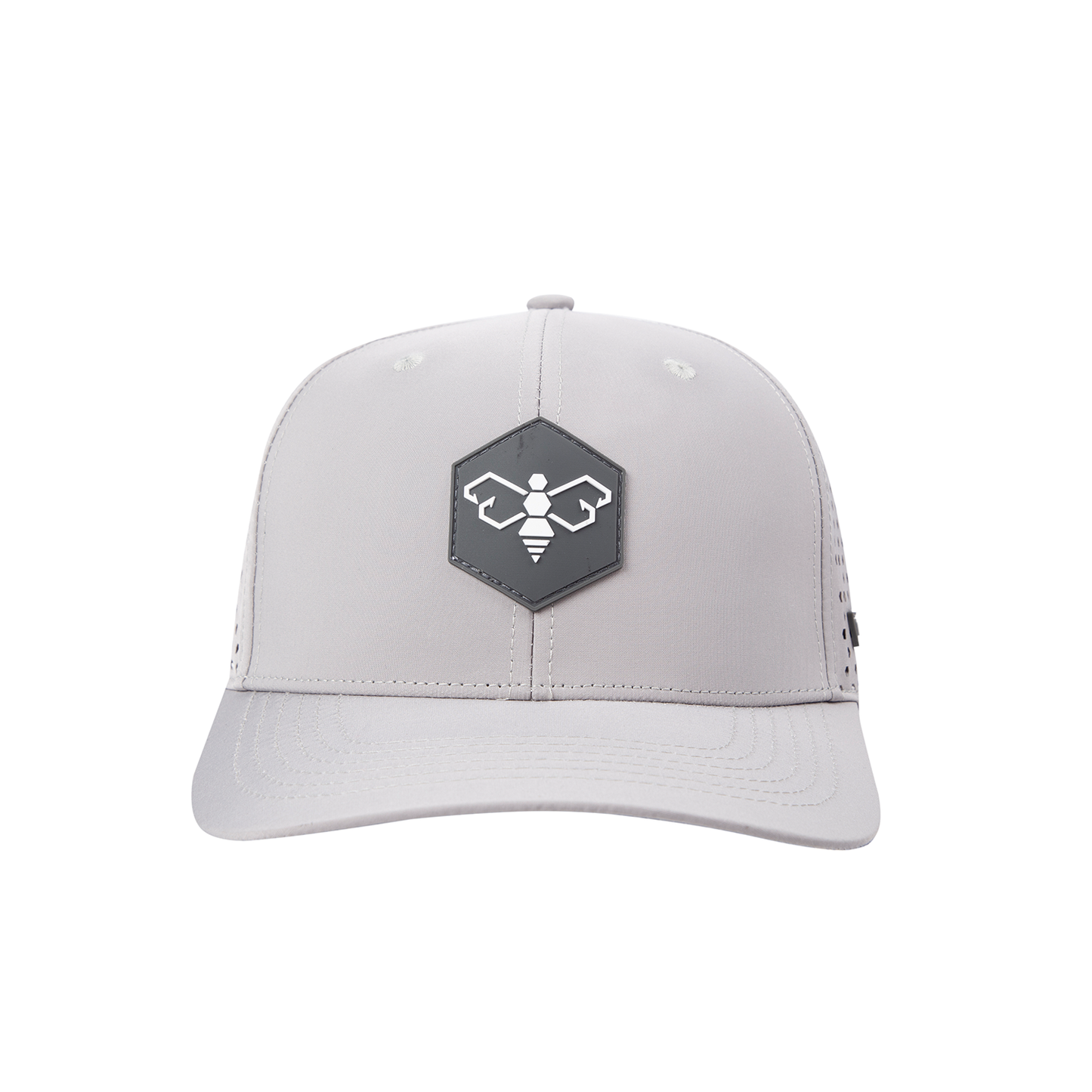 Bee Logo Performance Trucker-Light Grey
