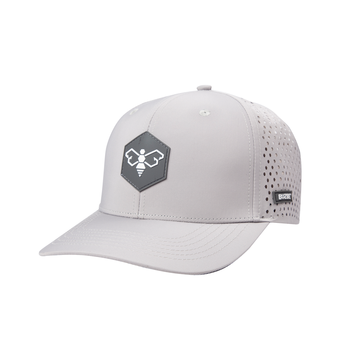 Bee Logo Performance Trucker-Light Grey