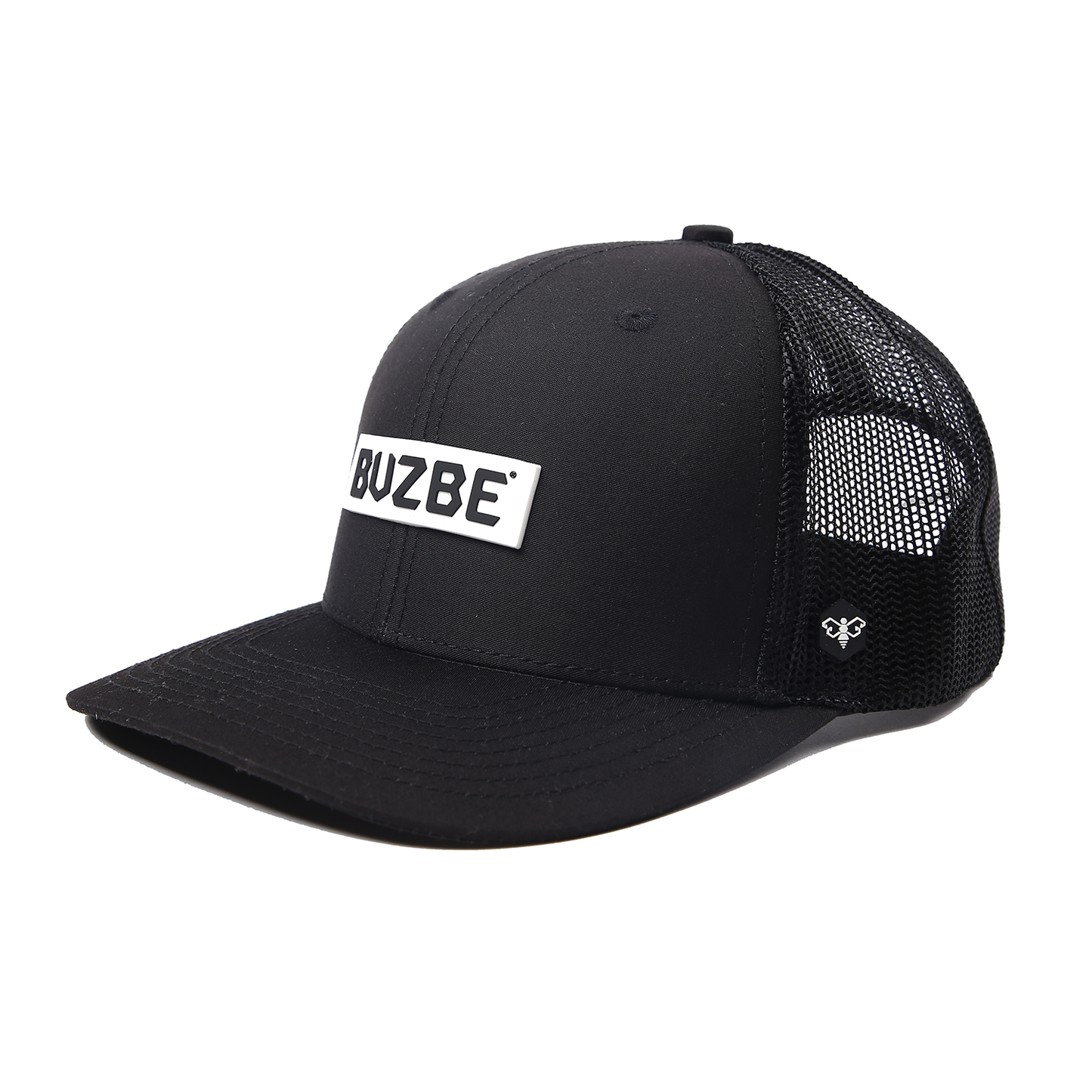 BUZBE Badge Trucker Hat-Black