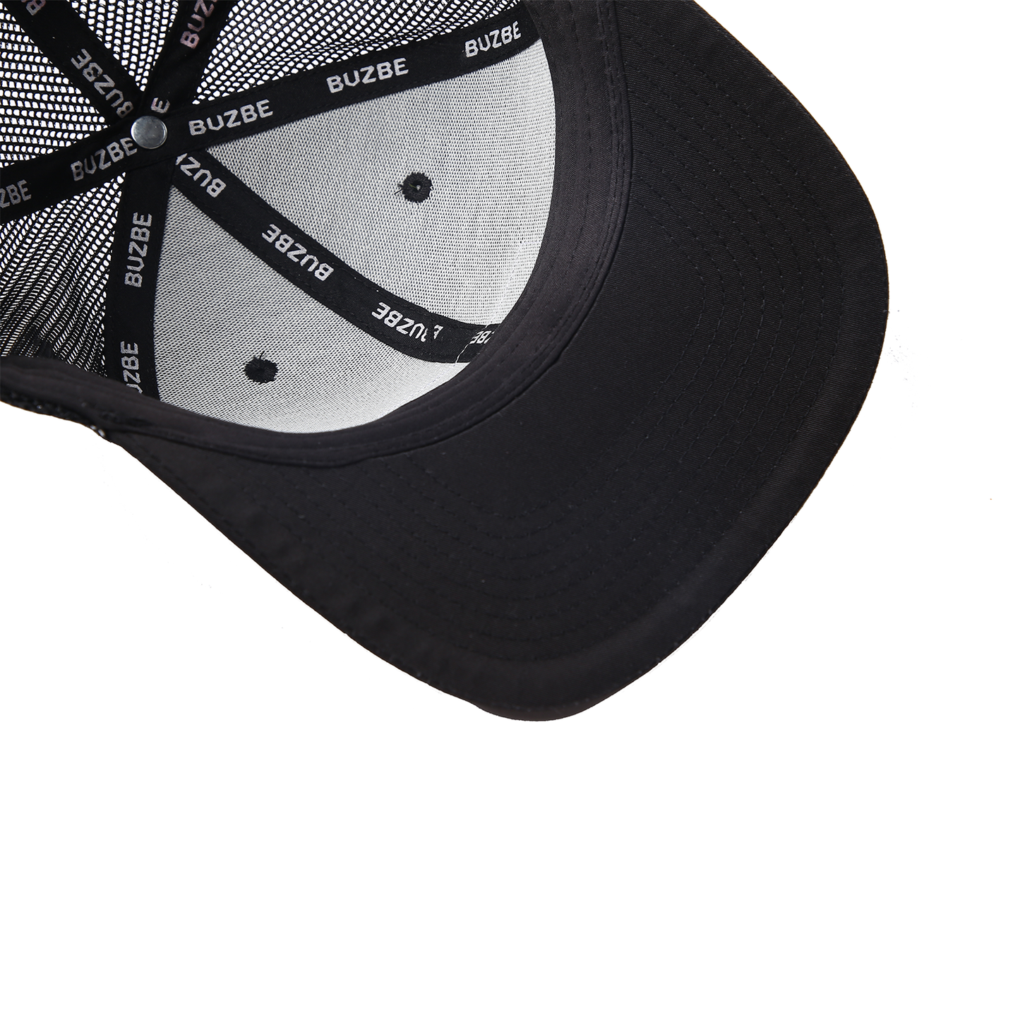 BUZBE Badge Trucker Hat-Black