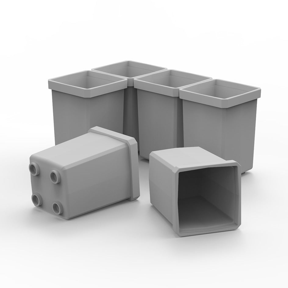 6 Customizable 1x1D (Deep) Bins (1.7" x 1.7")