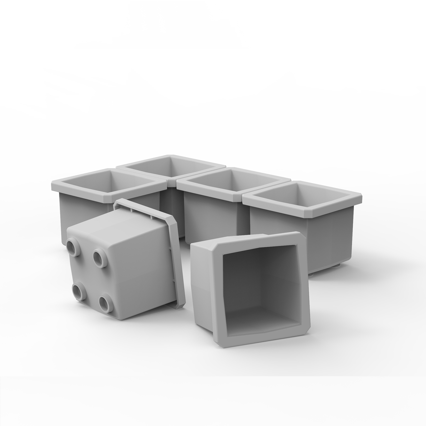 6 Customizable 1x1 Bins (1.6" x 1.6")