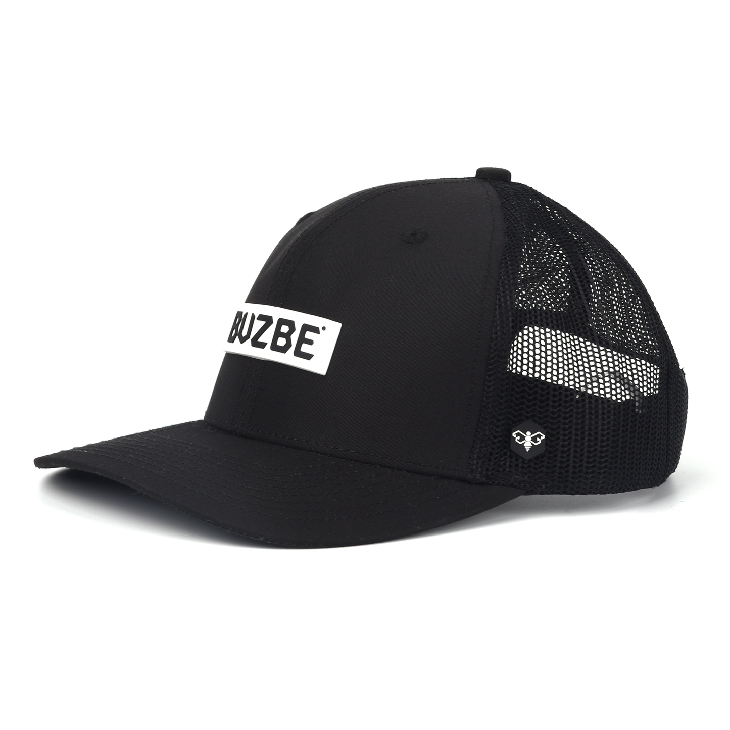 BUZBE Badge Trucker Hat-Black
