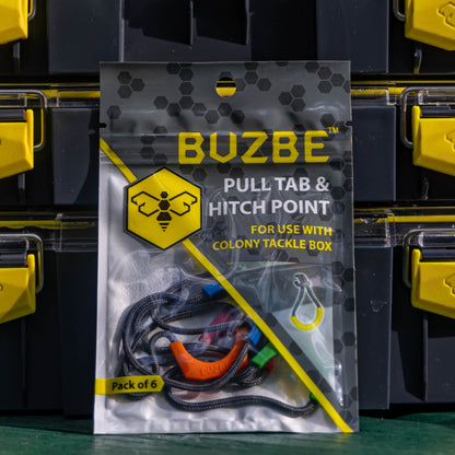  BUZBE Pull Tab and Hitch Point, Color Coded Labels, Color Coded  Tackle Box, Colony Tackle Box Handle, (Color Rush) : Sports & Outdoors