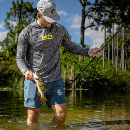 Bee Logo Performance Trucker-Light Grey