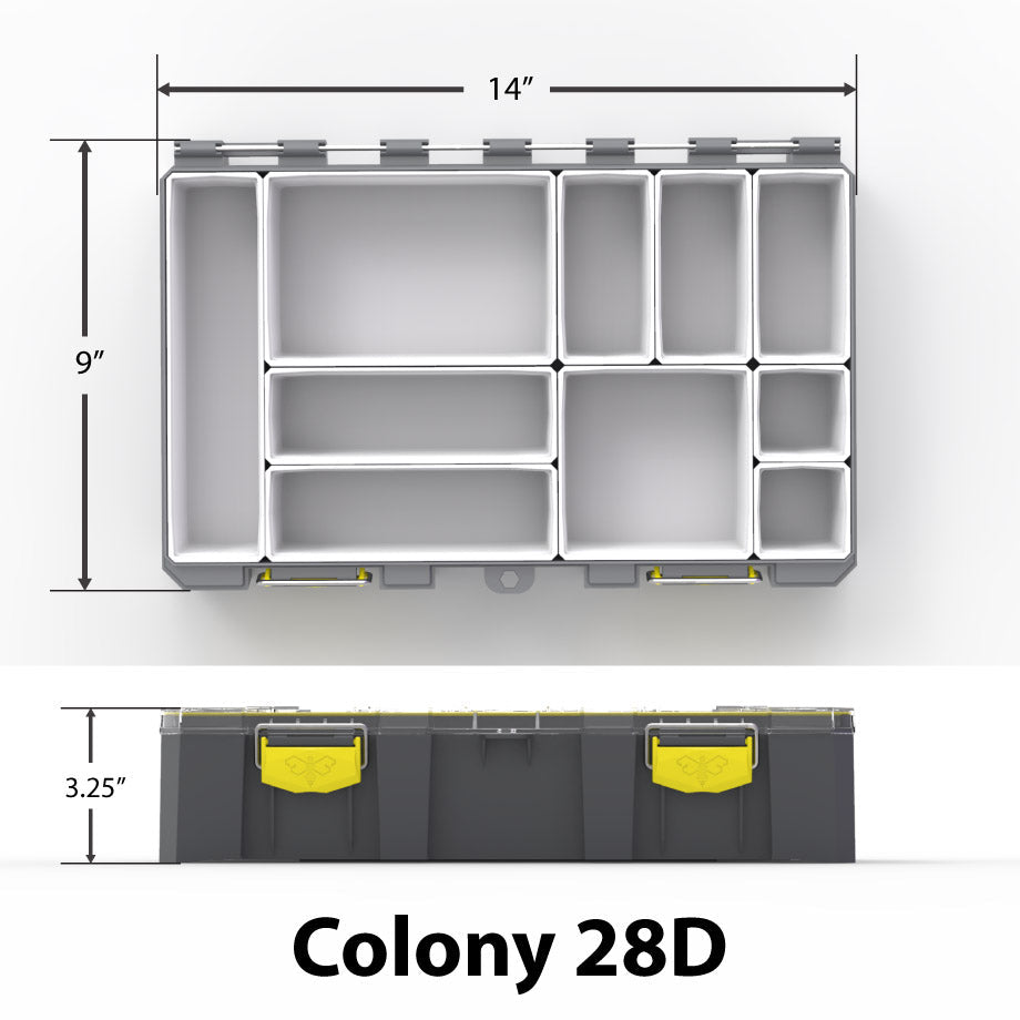 Cliff Crochet Square Bill Crank Box - Custom Colony 28D (Deep)