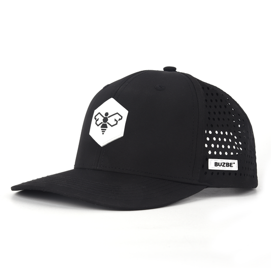 Bee Logo Performance Trucker Hat - Black