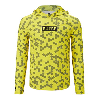 Name Badge LS Performance Hoodie - Yellow Hex