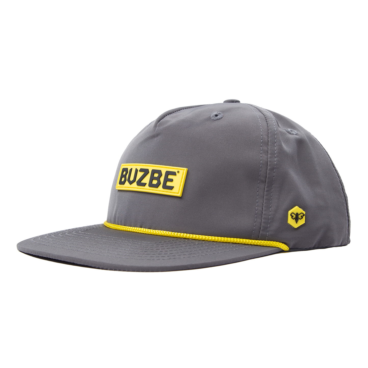 BUZBE Badge Rope Hat-Dark Grey Yellow Rope