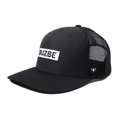 BUZBE Badge Trucker Hat-Black