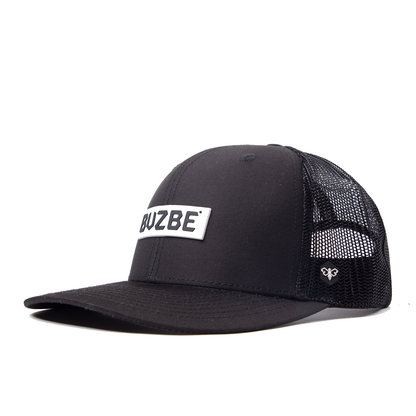 BUZBE Badge Trucker Hat-Black