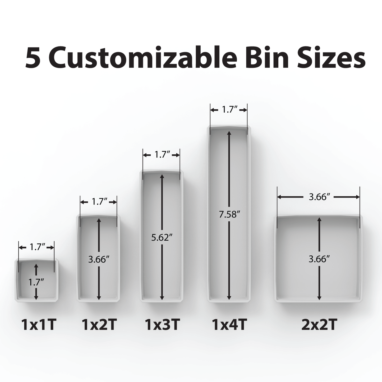 2 Customizable 2x2T (Thin) Bins