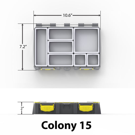BUZBE Colony 28D (Deep) Modular Tackle Box, Crank Bait Storage, Saltwater  Lure Storage, Large Lure Storage, Swimbait Storage, Hardbai
